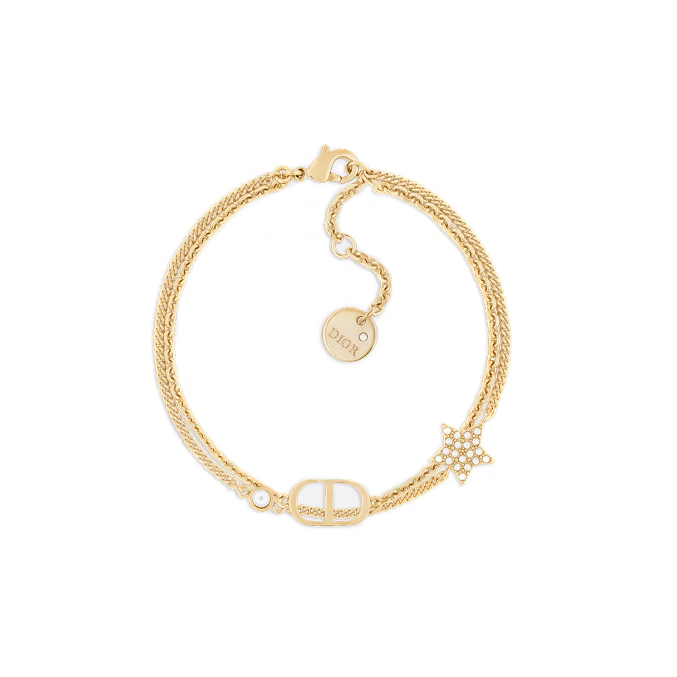 D*or petit cd double chain bracelet b1133pmtcy_d301